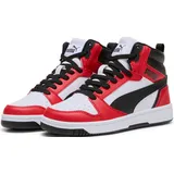 Puma Rebound V6 Mid Jr Sneaker White Black for all time red) Kinder Schuhe