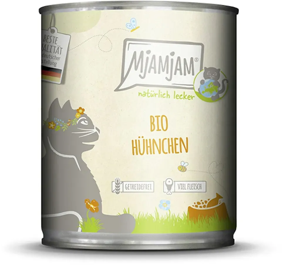 MjAMjAM - BIO für Katze 800g MjAMjAM Katze Sparpaket 12x800g BIO Hühnchen