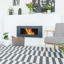 Relaxdays Holzkorb Kunstleder 53,5 x 36 x 41 cm Grau
