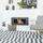 Relaxdays Holzkorb Kunstleder 53,5 x 36 x 41 cm Grau