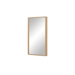 Spiegel 56 x 83,5 cm Novum , holzfarben , Glas, Aluminium, Holz , Maße (cm): B: 56 H: 83,5 T: 2