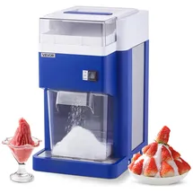 Vevor kommerzielle Eisrasiermaschine Schneekegelmaschine 1,8 L, fein und fluffig mit 300-W-Motor & Edelstahlklingen, gewerblicher Eiscrusher für Dessertladen Familientreffen Restaurant, Blau