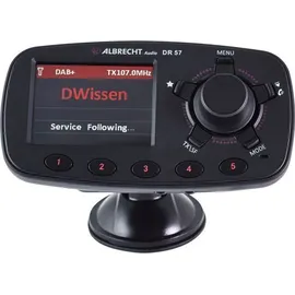 Albrecht DR57 DAB+ Empfänger Freisprechfunktion, Saugnapfhalterung
