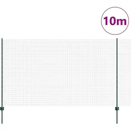 vidaXL Zaun mit Pfosten 1,4 x 10 m Grün/Stahl