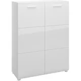Schuhkommode "Merano" Schuhschrank 90x36x120cm weiß hochglanz