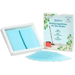 BEM Wasserlösliche Reinigungsblätter, Bodenreiniger Blätter für alle Fußböden geeignet (Hartholz, Fliesen und Laminat) mit Jasmin-Duft, 60 Stück