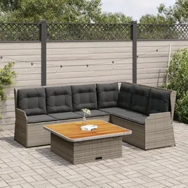 vidaXL Garten-Lounge-Set 5-tlg. grau
