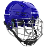 Bauer RE-AKT 55 Eishockey Helm Combo (mit Gitter) blau S