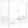58 aufm Kessel Himmelbett Kamila 90 x 200 cm Birke lackiert weiß