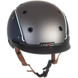 Casco Reithelm CHAMP-3 blau/anthrazit L (58-62cm) + MyStyle Wechselstreifen weiß