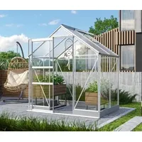 Vitavia Gewächshaus Pontos 2500, ESG/HKP, inkl. Fundament, Silber