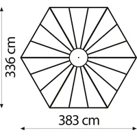 Vitavia Juno 9000 Alu eloxiert ESG 3 mm/Dach HKP 6 mm 9 m² inkl. 100 Euro Zubehör