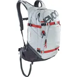 EVOC LINE R.A.S. 30 Lawinen-Airbag-kompatibler-Rucksack, Backcountry-Rucksack (BODY HUGGING, Hüftflügel mit Reißverschlusstaschen, Lawinenfach, MAMMUT AIRBAG TECHNOLOGIE), Silber/Karbongrau meliert