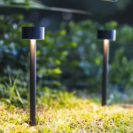 Lumisky Solarleuchte Metall 7,6x30,0x7,6 cm 2er Set schwarz