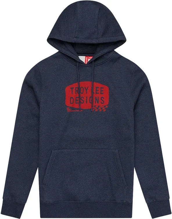 Troy Lee Designs Stamp Hoodie Dunkelblau Meliert - XL