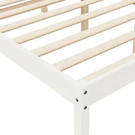 vidaXL Massivholzbett Weiß 160x200 cm1137659
