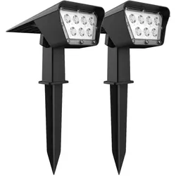Lumisky 2er-Set Solarspots 200LM Schwarz Lumi jardin