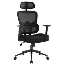 IWMH Bürostuhl Ergonomischer Schreibtischstuhl Mesh Computerstuhl, Höhenverstellbarer Drehstuhl mit Verstellbarer Kopfstütze Armlehnen, Lendenwirbelstütze, Wippfunktion Chefsessel aus Drehstuhl gegen Rückenschmerzen 180kg