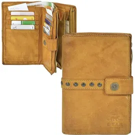 Bear Design Portemonnaie Damen Geldbörse Cow Lavato ocker