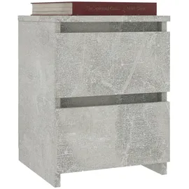 vidaXL Nachtschrank 2 Stk. 30 x 30 x 40 cm Betongrau