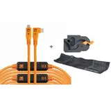 Tether Tools LeverLock&Cable Kit Optima 10G rechts orange 9,2m