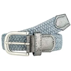 Alberto 8574 geflochtener Damengürtel silber