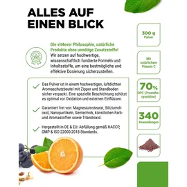 Vit4ever OPC Traubenkernextrakt + Vitamin C Pulver 300 g