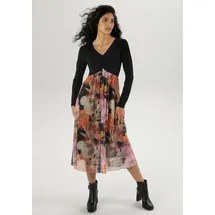 Aniston SELECTED Midikleid Braun/Schwarz/Lila 42