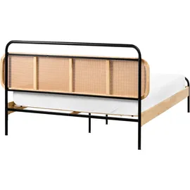 Beliani Boussicourt 140 x 200 cm H2 Hellbraun/Schwarz