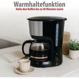 Alpina Kaffeemaschine Filtermaschine 1,25L/10 Tassen schwarz/grau