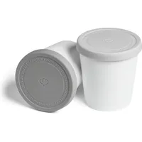 Springlane Eisbehälter rund grau 1 l 2-teiliges Set