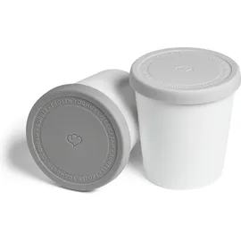 Springlane Eisbehälter rund grau 1 l 2-teiliges Set