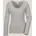 Melange-Shirt elastische Garnmischung in steingrau wollweiß melange Gr 40