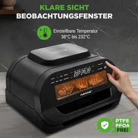 NutriChef Elektrogrill 6L schwarz