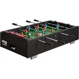 Bandito Mini-Fußballtisch, Kickertisch für Kinder, Kleiner mobiler Fußballkicker, Kindersichere Teleskopstangen, Tischfußball, Spielauflage für Tisch oder Boden, 91x51x23cm, schwarz, inkl Bälle