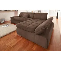 DOMO collection Ecksofa DOMO COLLECTION "NMORIC XXL, 300x172x80cm, L-Form", braun, B:300cm H:80cm T:172cm, Chenille (85% Polyester, 15% Acryl);Luxus-Microfaser (100% Polyester);Struktur ( 100% Polyester);Microfaser PRIMABELLE (100% Polyester), Sofas, Ecksofa, wahlweise