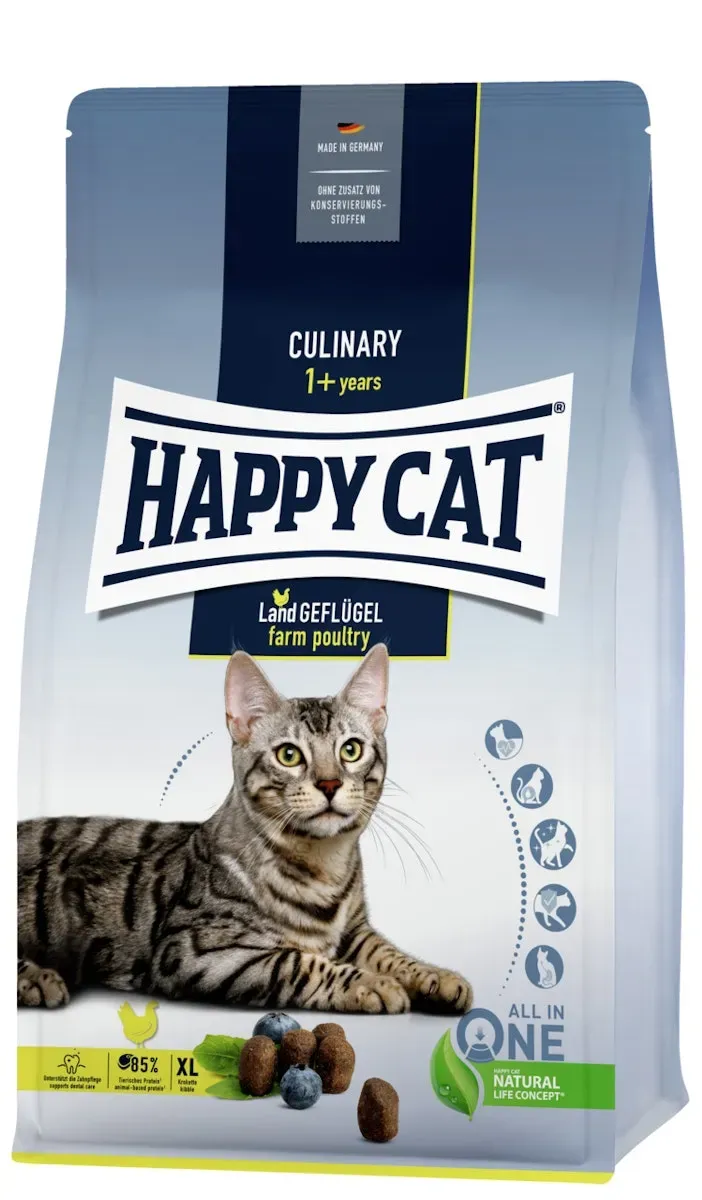 HAPPY CAT Supreme Culinary Land-Geflügel Katzentrockenfutter 1,3 Kilogramm