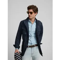Silbon für Herren. 131112 Parka Militär Kleidungsstück Farbstoff navy (XL), Lässig, Baumwolle, Marine