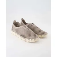 Ilse Jacobsen Damen Slipper in atmosphere aus Stoff/Leinen - Beige