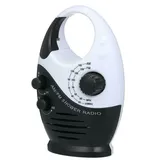 Wasserdichtes Duschradio, Mini-am/fm-duschradio Mit Verstellbarer Frequenz Und Griff An Der Oberseite, Geeignet Für Dusche/schlafzimmer/garage Usw., Keine Nullstellung, Schwarz/weiß