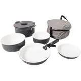 Bo-Camp Keramik Kochset 7-teilig Alu Camping Koch Geschirr Topf Antihaft Pfanne