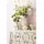 Kare Vase Donna Weiß, Keramik Steingut glasiert, Unikat, handbemalt, Accessoire, Blumenvase, Dekovase, Vasenbehälter, 40cm