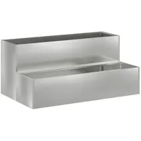 VidaXL 2-Tier Gartenpflanzkübel, 100x60x45 cm, aus verzinktem Stahl