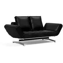 Innovation Living Schlafsofa Ghia Chrom Lederoptik Black