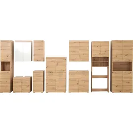 WELLTIME Waschmaschinenumbauschrank WELLTIME "Avena", braun (asteichefarben), B:63cm H:187cm T:24cm, Schränke, Waschmaschinenüberbau - Platz für Waschmaschinen bis 60 cm Breite