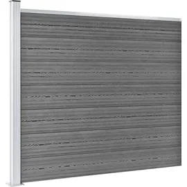 vidaXL WPC Sichtschutzzaun Element Set 526 x 146 cm grau