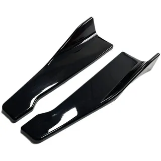 NITTS Bakspoiler Universal 2 Stück 48 cm Länge Auto Seitenschweller Stoßstange Spoiler Splitter Schutz Scratch (Farbe : Bright Black, Größe : 1 UK)