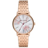 Armani Exchange Uhr für Damen , QuarzDreizeigerwerk, 36MM Rose Gold Edelstahlgehäuse mit einem Edelstahlarmband, AX5589