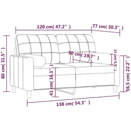 vidaXL vidaXL, Sofa + Bettsofa, Amandie (2-Sitzer)