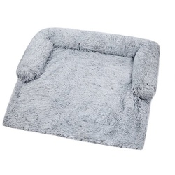 XDeer Tierbett Hundebett Plüsch,Hundedecke Sofa,Katzenbett,Sofaschutz Hund, Hundekissen,Größe S, für kleine und mittelgroße Hunde grau